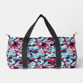 Sac De Sport Motif Camo - Bleu blanc bleu marine (Recto)