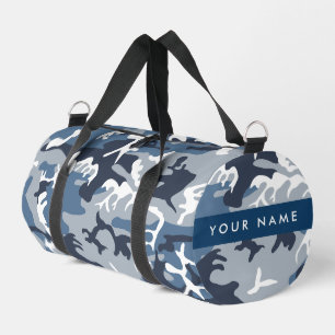 Sac De Sport Motif camouflage neige hivernale bleue Personnalis