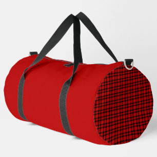 Sac De Sport Motif carreaux rouge noir grand