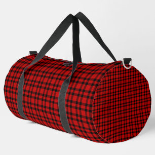Sac De Sport Motif carreaux rouge noir grand