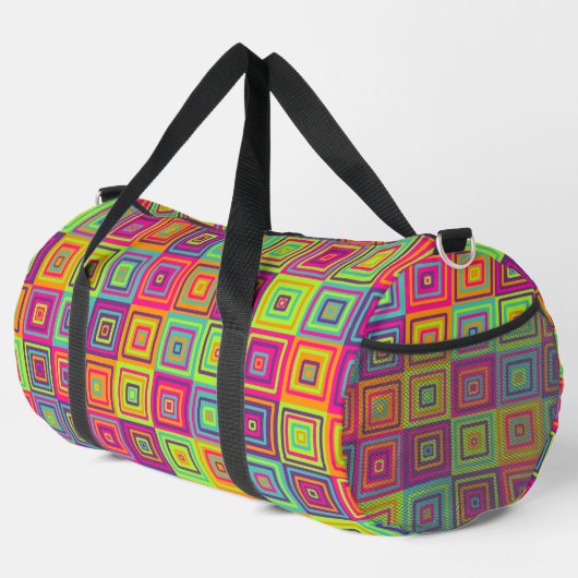 Sac De Sport Motif Carrés Colorés (Coin droit)