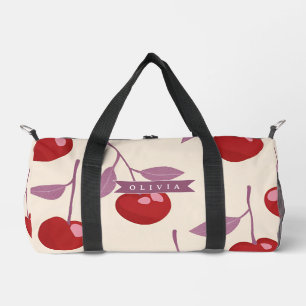 Sac De Sport Motif Cerise Douce Personnalisé Rétro Féminin Mign