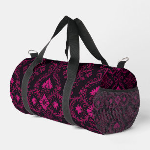 Sac De Sport Motif damassé gothique violet et noir