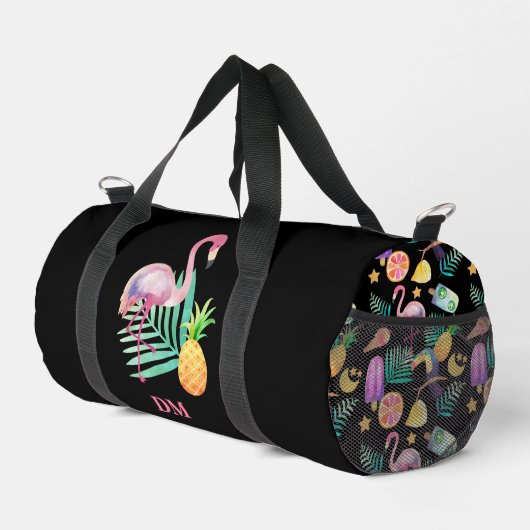 Sac De Sport Motif d'ananas aux oiseaux tropicaux (Coin droit)