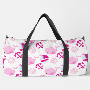 Sac De Sport Motif De Baleines, Beaux Baleines, Baleines Roses