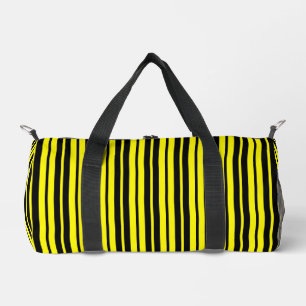 Sac De Sport Motif de bandes verticales noires jaunes
