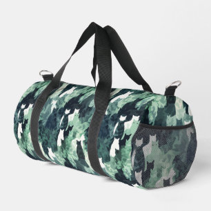 Sac De Sport Motif de camouflage de chats verts