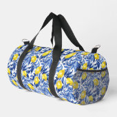 Sac De Sport Motif de citron à l'aquarelle bleue (Coin droit)