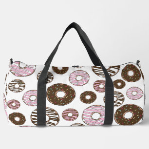 Sac De Sport Motif De Donuts, Donuts Roses, Donuts Brown