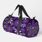 Sac De Sport Motif de doodle à fleurs violettes (Coin droit)