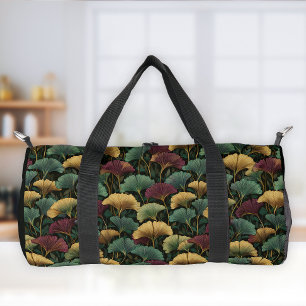 Sac De Sport Motif de feuille de Ginkgo sarcelle Bourgogne