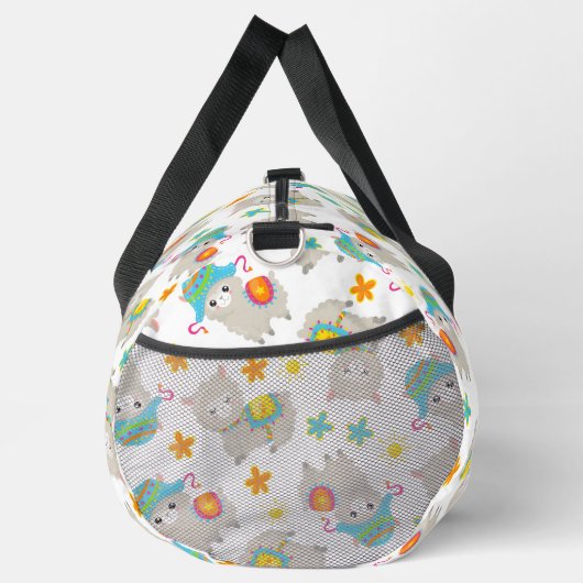 Sac De Sport Motif De Llamas, Cute Llamas, Alpacas, Fleurs (Droite)