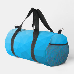 Sac De Sport Motif de maille géométrique à dégradé de cyan bleu