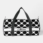 Sac De Sport Motif de nom à pois noir et blanc gros points (Verso)