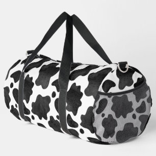 Sac De Sport Motif de points de vache Poster de animal noir et 