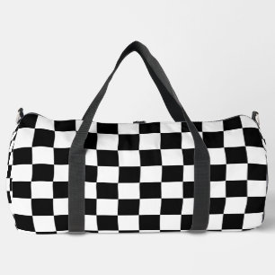 Sac De Sport Motif de tableau de bord noir et blanc