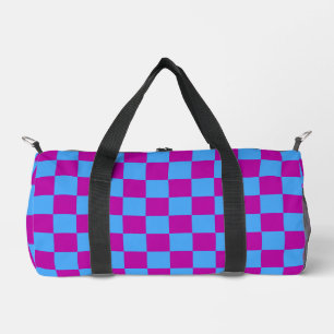 Sac De Sport Motif de vérification À damiers bleu violet