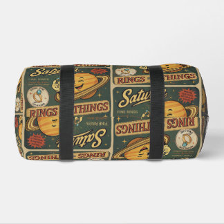 Sac De Sport Motif d'humour spatial vintage avec les anneaux de