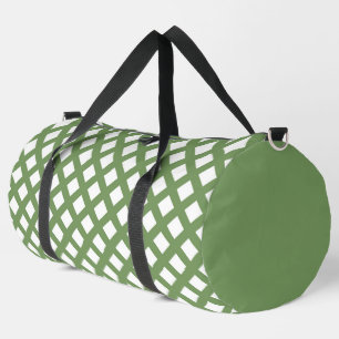 Sac De Sport Motif diamant damier vert blanc grand