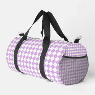 Sac De Sport Motif diamant de Checker blanc violet