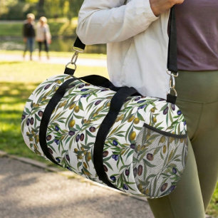 Sac De Sport Motif d'olive de campagne française à l'aquarelle