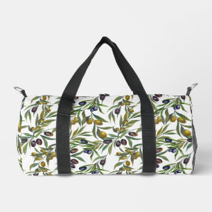 Sac De Sport Motif d'olive de campagne française à l'aquarelle