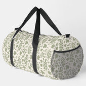 Sac De Sport Motif Feuille déchiré vert sur crème (Coin droit)