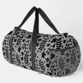 Sac De Sport Motif Feuille tombé noir sur gris (Coin droit)