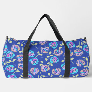 Sac De Sport Motif floral bleu et violet