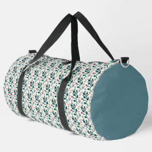 Sac De Sport Motif floral botanique sarcelle marine