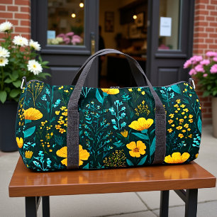 Sac De Sport Motif floral et botanique Crépuscule émeraude