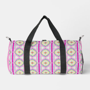 Sac De Sport Motif floral géométrique rose et or chic
