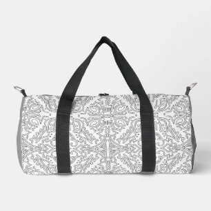 Sac De Sport Motif floral gris minimaliste