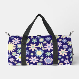 Sac De Sport Motif floral sur fond bleu