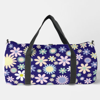 Sac De Sport Motif floral sur fond bleu