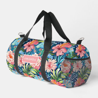 Sac De Sport Motif floral tropical coloré Fleurs d'été