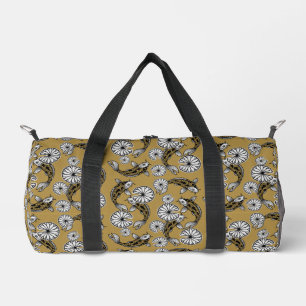 Sac De Sport Motif folklorique de carpe dorée à l'indigo japona