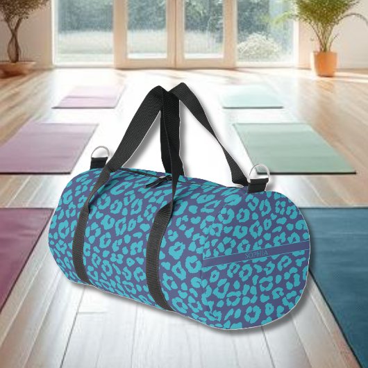 Sac De Sport Motif léopard-bleu