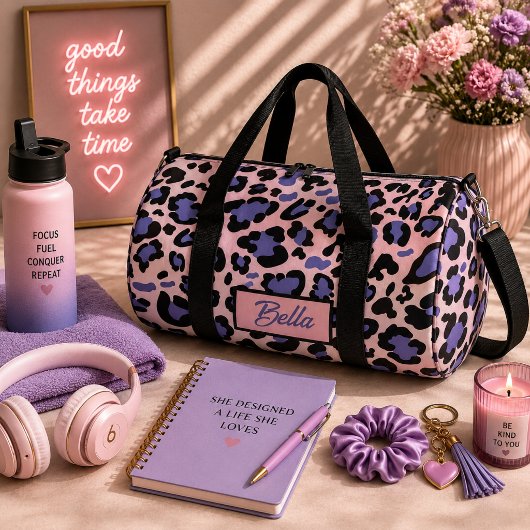Sac De Sport Motif Léopard Coloré