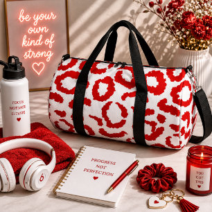 Sac De Sport Motif léopard rouge