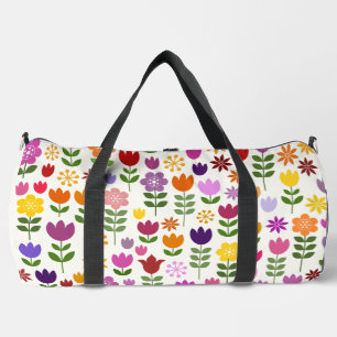 Sac De Sport Motif Lg Fleurs Style Scandinave