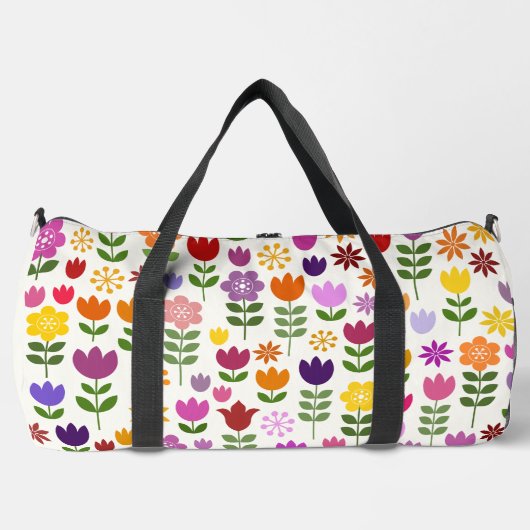 Sac De Sport Motif Lg Fleurs Style Scandinave (Recto)