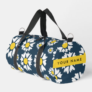 Sac De Sport Motif Marguerite, Marguerites Blanches, Votre Nom