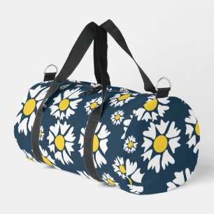 Sac De Sport Motif marguerrier, motif floral, marguerites blanc