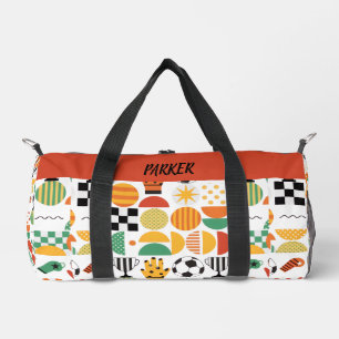 Sac De Sport Motif moderne de football personnalisé avec nom