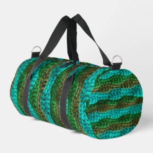Sac de sport - Motif ondulé en verts