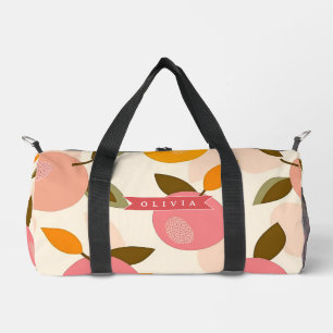 Sac De Sport Motif personnalisé de pêche Mignon été rétro