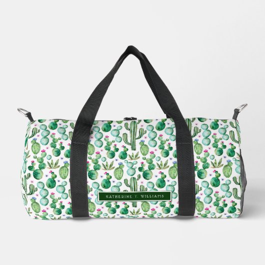 Sac De Sport Motif Plante Cactus aquarelle (Recto)