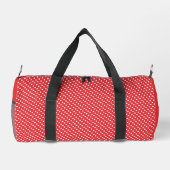 Sac De Sport Motif Polkadot rouge et blanc mignon Monogrammé (Verso)