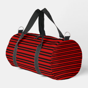 Sac De Sport Motif Rayures Rouge Noir Petit